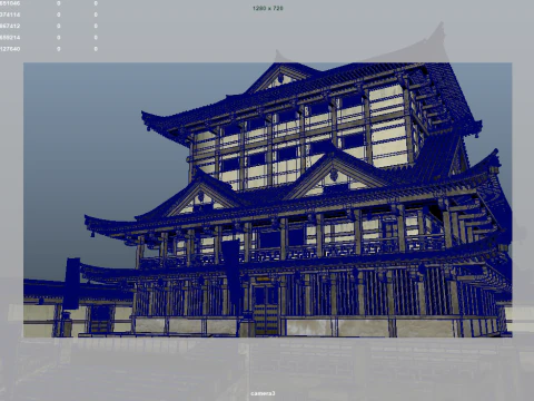 Japanese Temples 3D Model