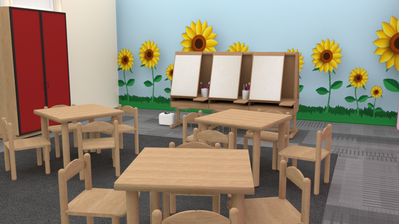 Kindergarten Classroom Modèle 3D .c4d .max .obj .3ds .fbx .stl .blend 