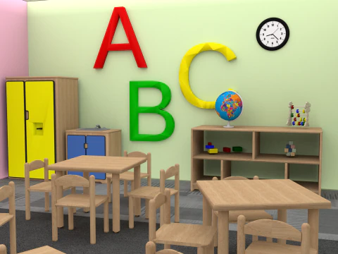 Kindergarten Classroom 3D Model
