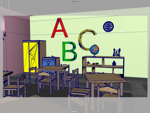Kindergarten Classroom 3D Model