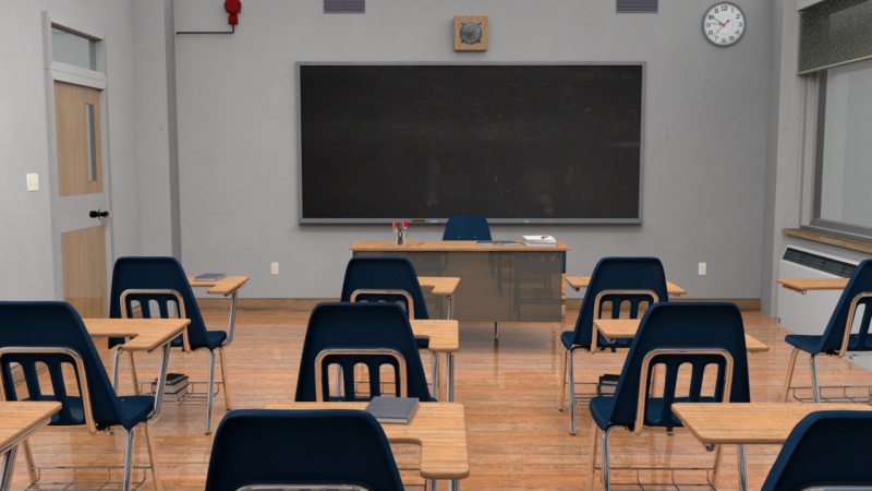 Classroom 3D Model .c4d .max .obj .3ds .fbx .stl .blend 