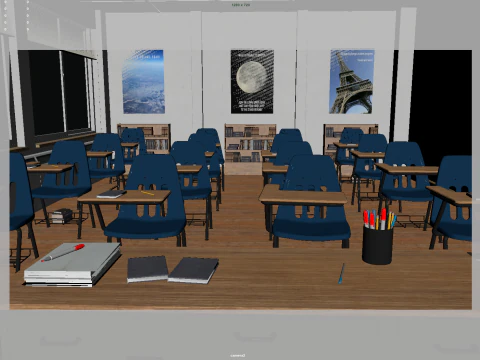 Classroom 3D Model
