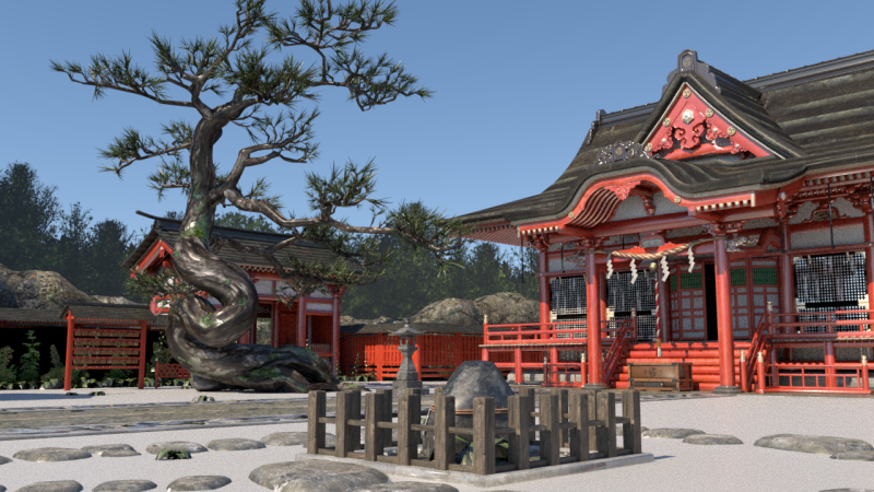 Japanese-shinto-shrine 3D मॉडल .c4d .max .obj .3ds .fbx .stl .blend 