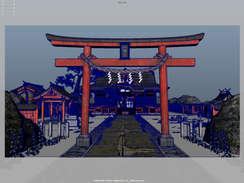 Japanese-shinto-shrine 3D मॉडल