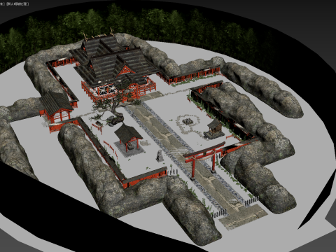Japanese-shinto-shrine 3D मॉडल