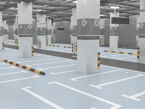 Parcheggio sotterraneo Modello 3D