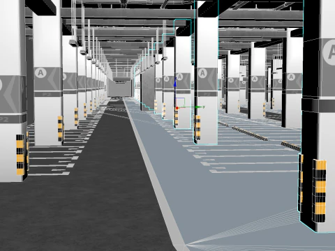Parcheggio sotterraneo Modello 3D