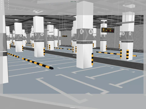 Parcheggio sotterraneo Modello 3D