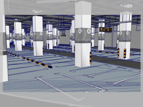 Parcheggio sotterraneo Modello 3D