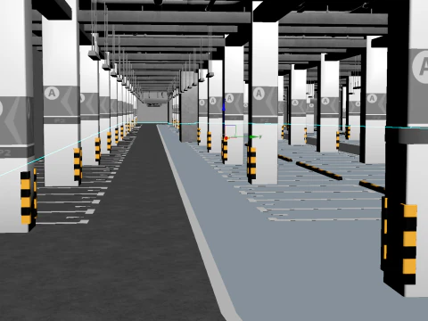 Parcheggio sotterraneo Modello 3D