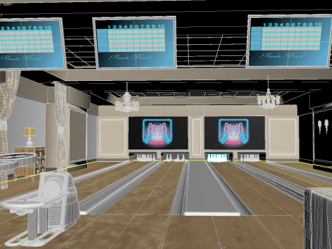 Bowling Alley Model 3D