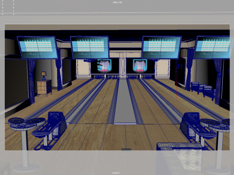 Bowling Alley Model 3D