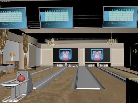 Bowling Alley Model 3D