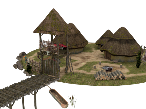 Primitive tribes Modelo 3D
