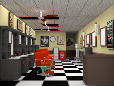 BARBER SHOP 3D Model