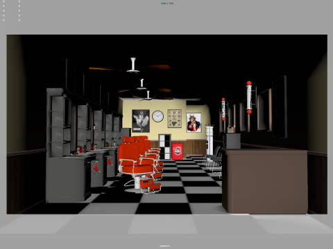 BARBER SHOP 3D Model