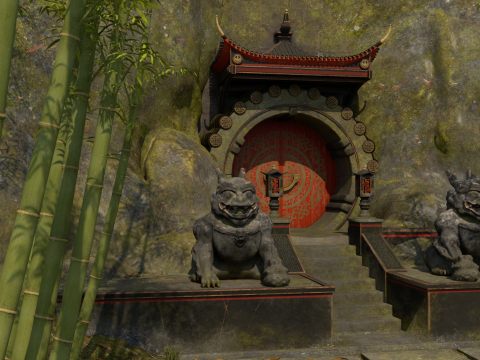 Chinese Temple 3D Model