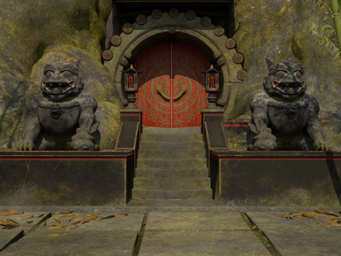 Chinese Temple Model 3D