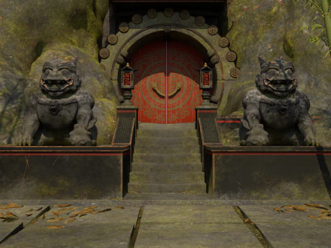 Chinese Temple 3D Model