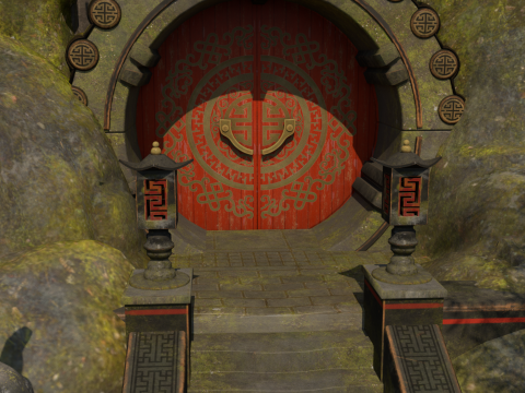 Chinese Temple Model 3D