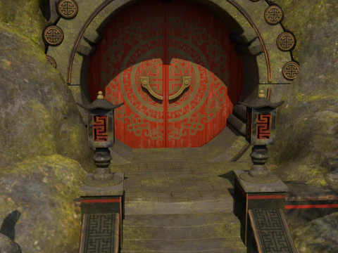 Chinese Temple 3D Model