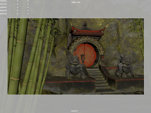 Chinese Temple 3D Model