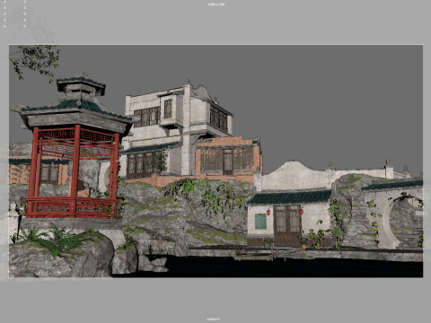 Chinese ancient town 3D Model