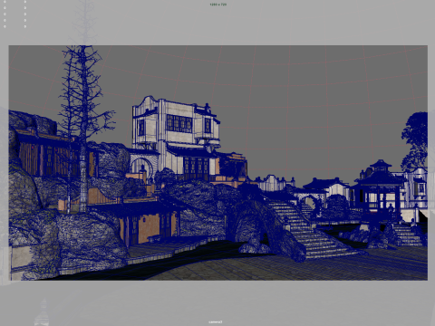Chinese ancient town 3D Model