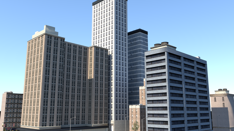 City Modello 3D .c4d .max .obj .3ds .fbx .stl .blend 