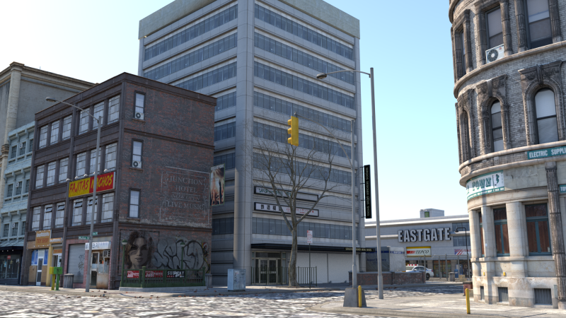 City 3D मॉडल .c4d .max .obj .3ds .fbx .stl .blend 