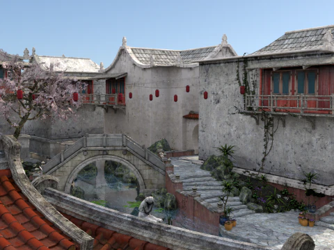 Ancient Chinese villages 3D Model