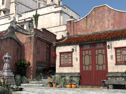 Ancient Chinese villages 3D Model