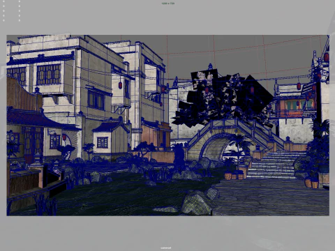 Ancient Chinese villages 3D Model