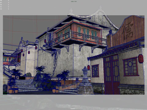 Ancient Chinese villages 3D Model