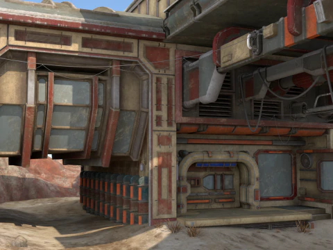 Abandoned Outpost Desert 3D Model