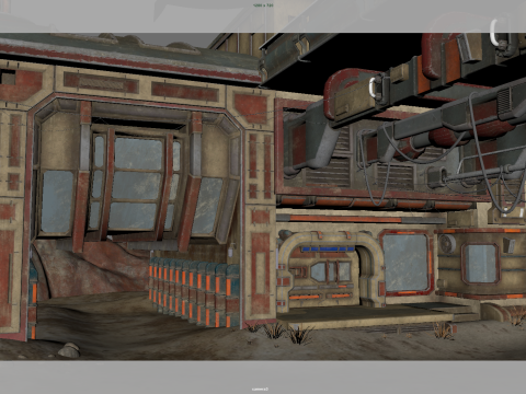 Abandoned Outpost Desert 3D मॉडल