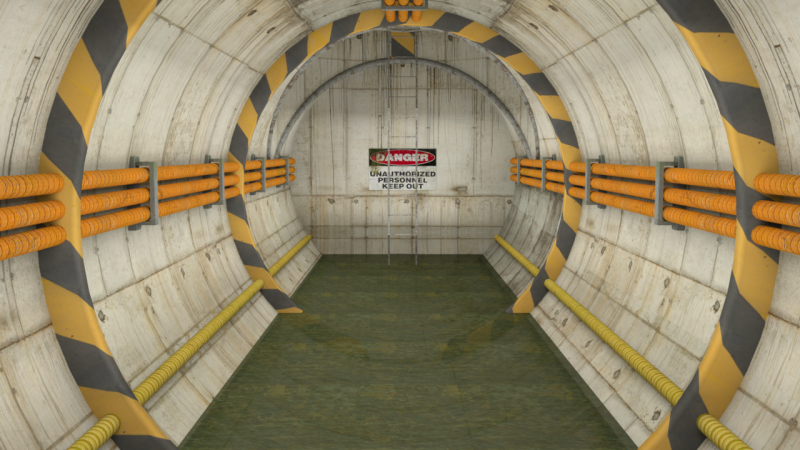 Sewer tunnel 3D Model .c4d .max .obj .3ds .fbx .stl .blend 