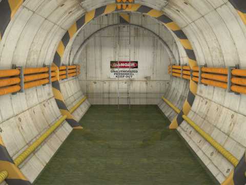 Sewer tunnel 3D Model
