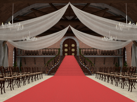 Wedding Banquet Room 3D Модель