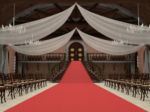 結婚披露宴会場 3Dモデル