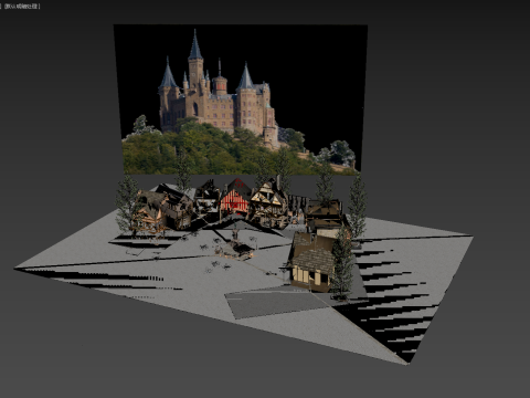 European Town Modelo 3D