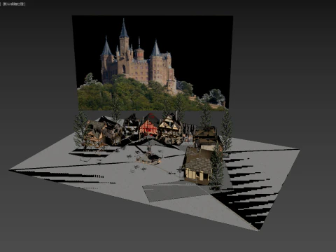 European Town 3D Model