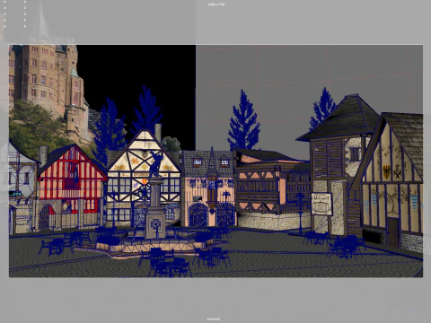 European Town 3D Model