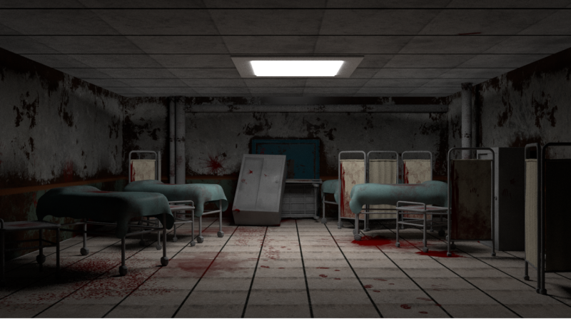 Horror Hospital 3D Model .c4d .max .obj .3ds .fbx .stl .blend 
