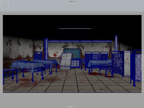 Horror Hospital 3D Model