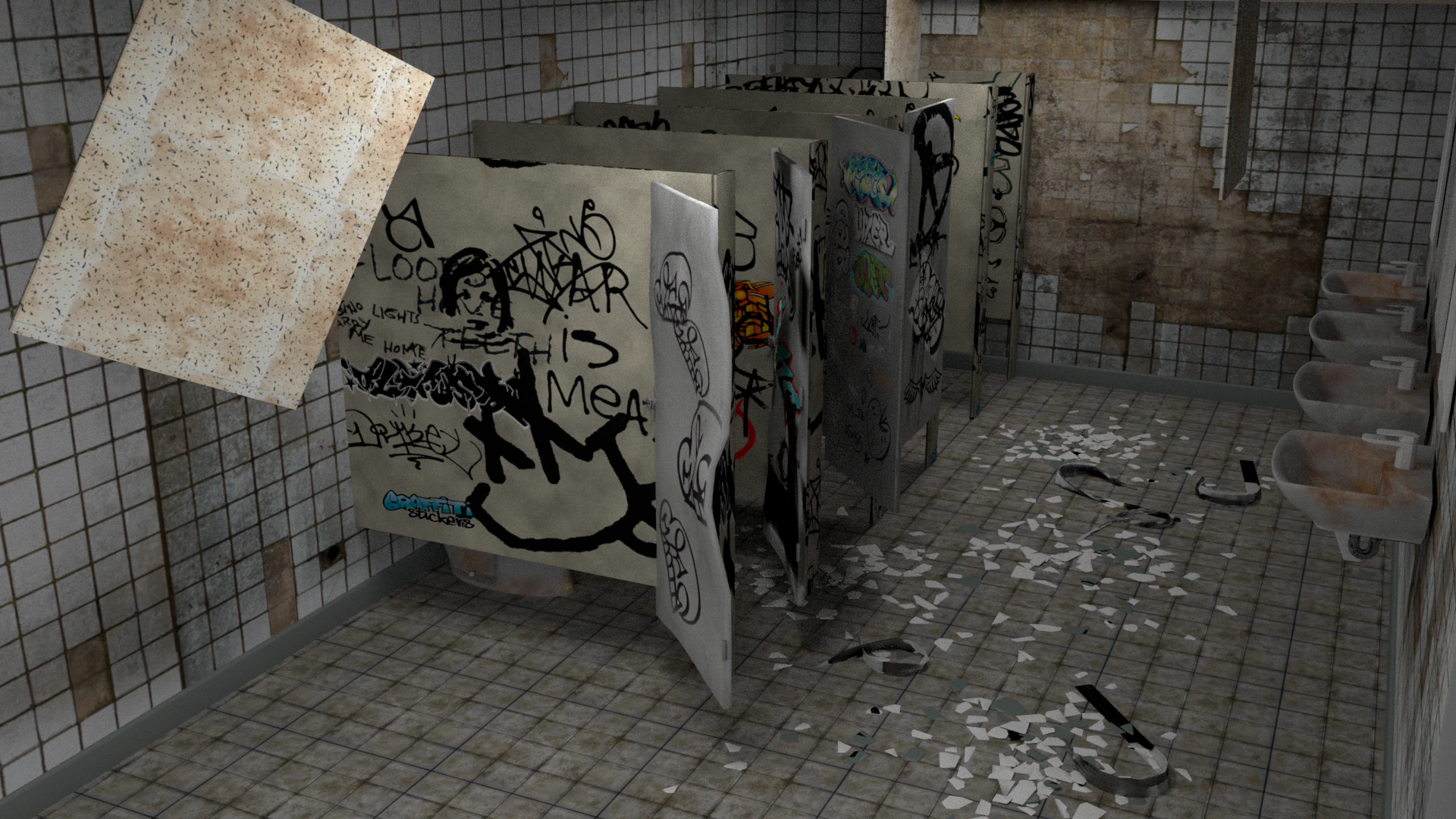 Mens Room 3D Model .c4d .max .obj .3ds .fbx .stl .blend
