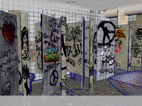 Mens Room 3D Model