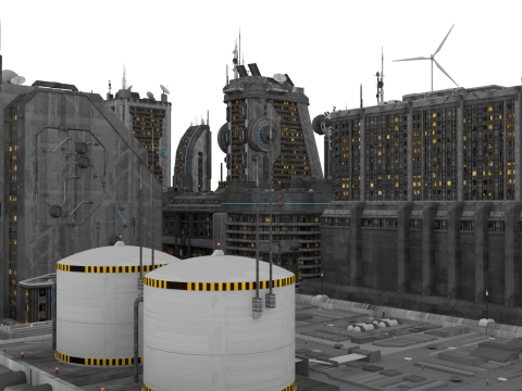 SCI-FI City 3Dモデル