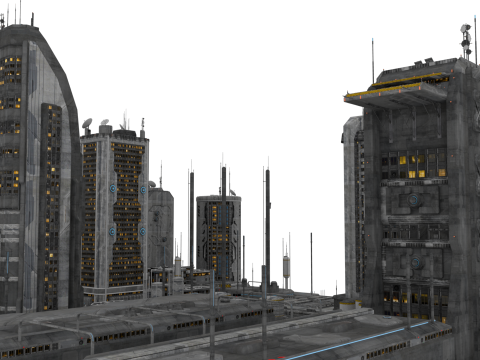 SCI-FI City 3Dモデル
