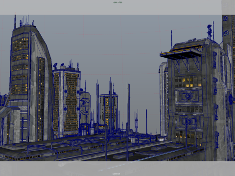 SCI-FI City 3Dモデル